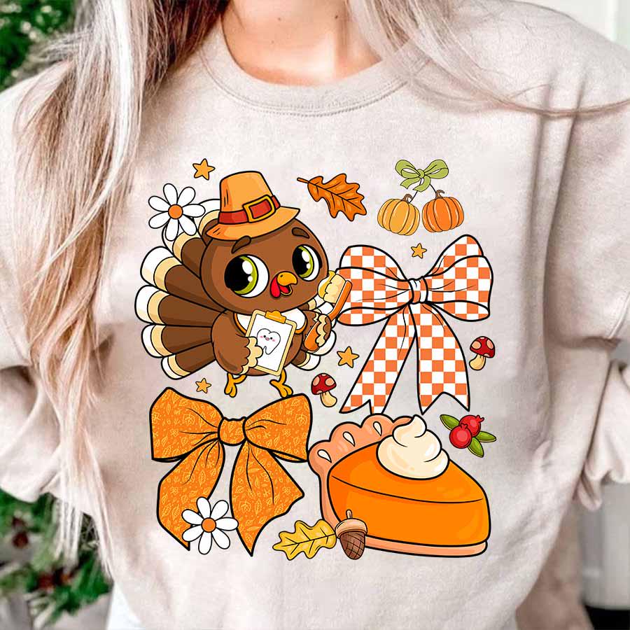 Zahnarzt Thanksgiving Shirt, Dankbares Türkei Herbst T-Shirts, Geschenk von ScruncStreet