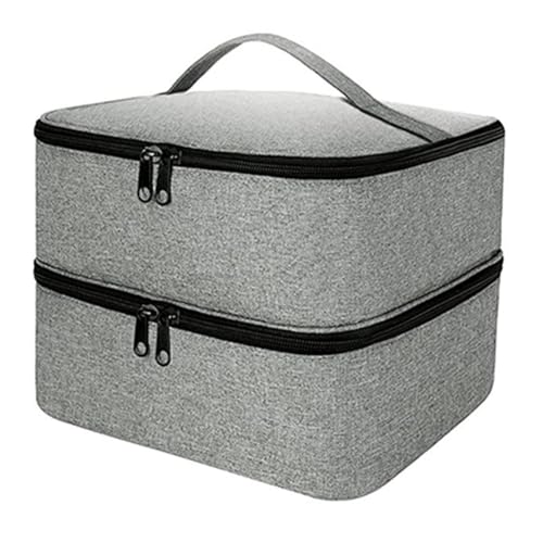 Sctecoau 1 Stück 30+ Flaschen Nagellack und Nagellampe, Nagellack-Aufbewahrungstasche, Doppellagiger Nagellackhalter, Nagellack-Organizer-Tasche von Sctecoau