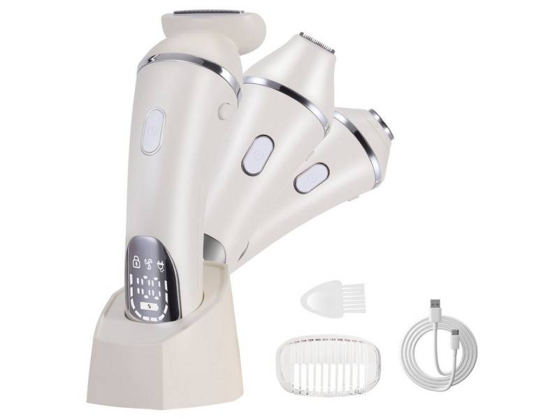 Scttomon Elektrokörperrasierer HT-583, Aufsätze: 1, Körperhaartrimmer, Epilierer, Gesichtstrimmer, 3 IN 1, Wet&Dry, EasyClean von Scttomon