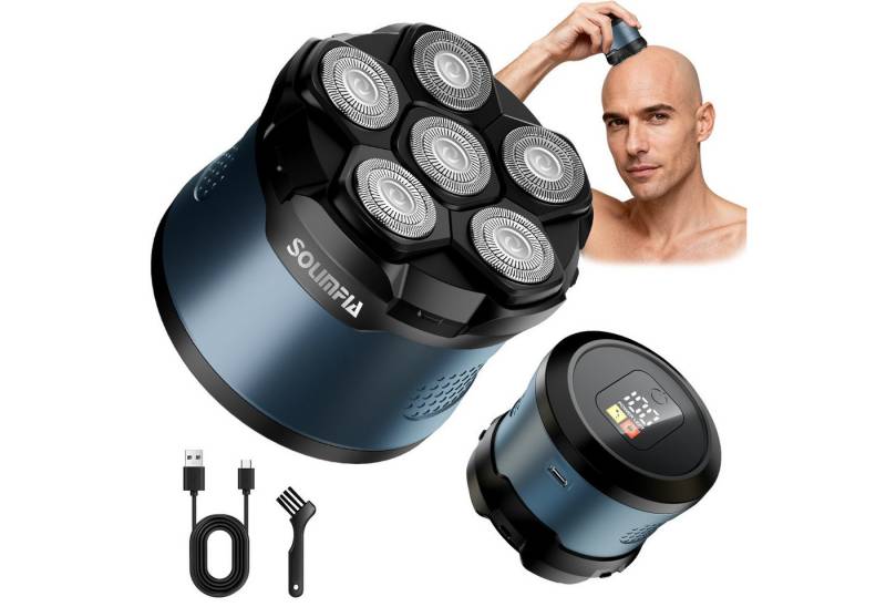 Scttomon Elektrorasierer HT-965, Aufsätze: 1, Barttrimmer, Glatzenschneider, Magnetische Kassette, 100% wasserdicht von Scttomon