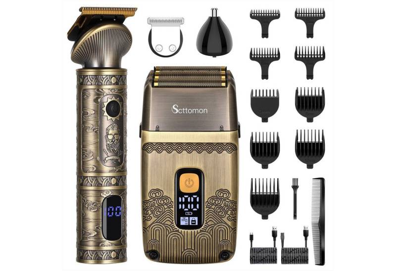 Scttomon Haarschneider RSCW-767, 3-in-1-Trimmer, Elektrischer Rasierer für Herren von Scttomon
