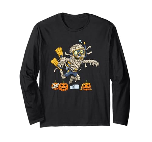 Lustiger Kürbis zum Tauchen, Halloween, Kinder, Herren und Damen Langarmshirt Lustiger Kürbis zum Tauchen, Halloween, Kinder, Herren und Damen Langarmshirt von Scuba Dive Lovers Cute Halloween Outfits for Diver