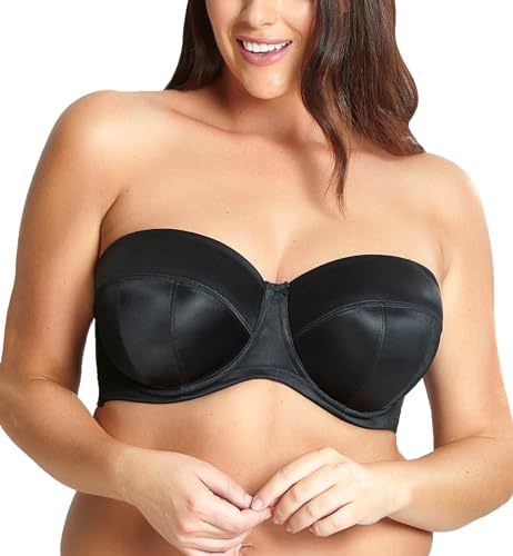 Sculptresse Dana Damen Trägerloser BH Größe 44H in Schwarz 40% Polyester, 26% Baumwolle, 17% Polyamid, 17% Elasthan von Sculptresse