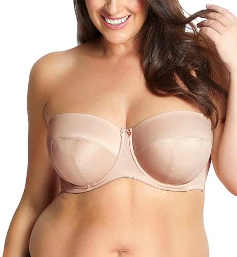 Sculptresse Dana trägerloser Damen-BH, Größe 40D, Leinen, 40 % Polyester, 26 % Baumwolle, 17 % Polyamid, 17 % Elastan von Sculptresse