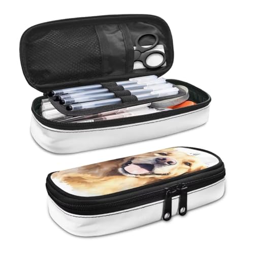 Federmäppchen aus Papier, Skulptur, Tiger, großes Fassungsvermögen, Papierschnitzerei, Origami-Stil, Stiftehalter mit Reißverschlüssen, Fächern, für Kinder und Erwachsene, Niedlicher Golden Retriever, Federmäppchen aus Papier, Skulptur, Tiger, großes Fassungsvermögen, Papierschnitzerei, Origami-Stil, Stiftehalter mit Reißverschlüssen, Fächern, für Kinder und Erwachsene, Niedlicher Golden Retriever, von SdetYuia