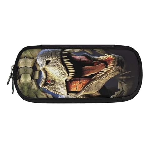 SdetYuia Axolotl Federmäppchen für Mädchen, Kirschblüte, großes Fassungsvermögen, Stiftehalter mit Reißverschluss, Stift-Organizer für Schulbedarf, ästhetische Schreibwarentaschen, Dinosaurier, von SdetYuia