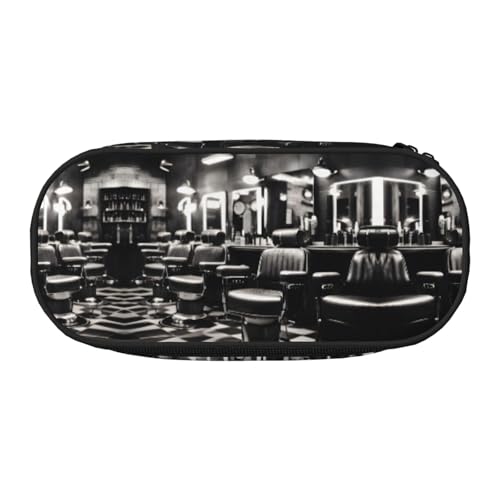 SdetYuia Barber Shop Federmäppchen mit einfarbigem Druck, kleines Federmäppchen, Mehrzweck-Federmäppchen, Organizer, tragbare Federmäppchen, mehrfarbig, 8.3"x3.7"x2", Federmäppchen von SdetYuia