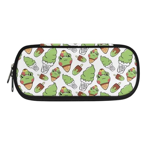 SdetYuia Bee Schulbedarfs-Federmäppchen mit Reißverschluss, Make-up, Farbtasche, Kosmetiktasche, Mehrzweck-Panzil-Etui, Tasche für Damen und Mädchen, Grünes Eis, 8.8"x1.7"x4.1", Schulranzen-Set von SdetYuia