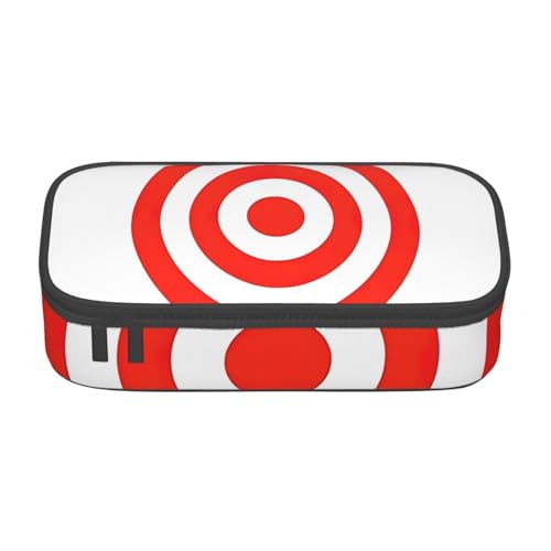 SdetYuia Design Target Federmäppchen mit großem Fassungsvermögen, Stifttasche für Erwachsene, Kosmetiktasche, Schwarz, Schwarz , 8.3"x3.7"x2", Federmäppchen von SdetYuia