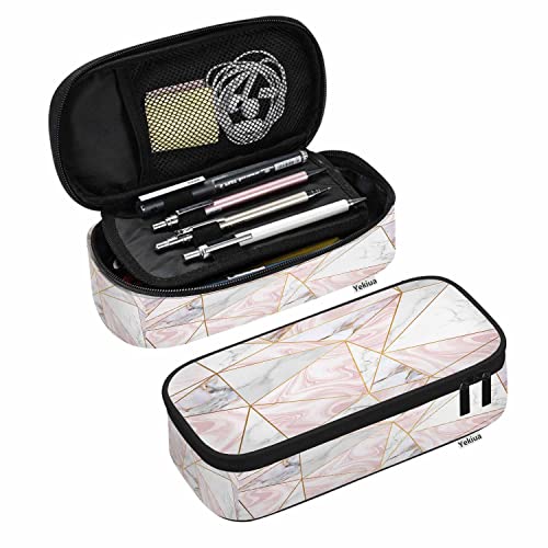 SdetYuia Dino Surfer-Federmäppchen, Motiv: Happy Dinosaurier, Surfer mit Sonnenbrille, großes Fassungsvermögen, Federmäppchen, Büro, College, Make-up-Tasche, Mehrfarbig: A123, 8.3"x3.7"x2", von SdetYuia