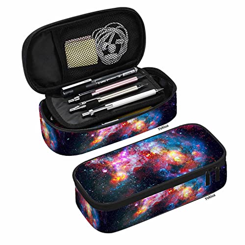 SdetYuia Dino Surfer-Federmäppchen, Motiv: Happy Dinosaurier, Surfer mit Sonnenbrille, großes Fassungsvermögen, Federmäppchen, Büro, College, Make-up-Tasche, Mehrfarbig: A138, 8.3"x3.7"x2", von SdetYuia