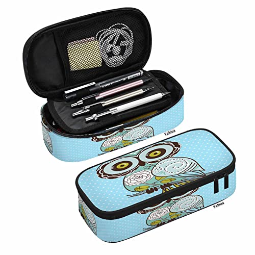 SdetYuia Dino Surfer-Federmäppchen, Motiv: Happy Dinosaurier, Surfer mit Sonnenbrille, großes Fassungsvermögen, Federmäppchen, Büro, College, Make-up-Tasche, Mehrfarbig: A61, 8.3"x3.7"x2", von SdetYuia