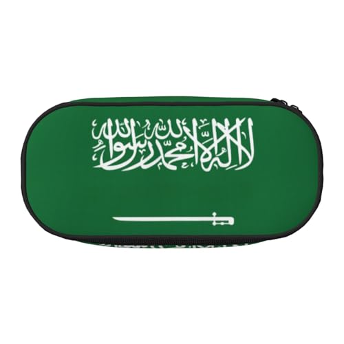 SdetYuia Federmäppchen, Motiv: Flagge von Saudi-Arabien, kleines Federmäppchen, Mehrzweck-Federmäppchen, Organizer, tragbare Federmäppchen, mehrfarbig, 8.3"x3.7"x2", Federmäppchen von SdetYuia
