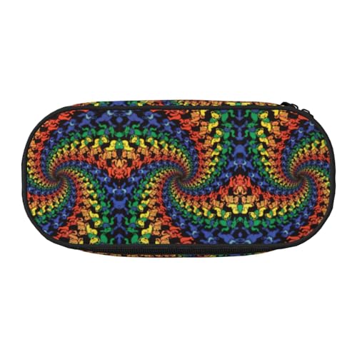 SdetYuia Federmäppchen mit Bärentanzen, Batikdruck, kleines Federmäppchen, Mehrzweck-Federmäppchen, Organizer, tragbare Federmäppchen, mehrfarbig, 8.3"x3.7"x2", Federmäppchen von SdetYuia