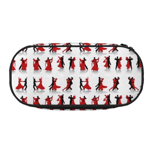 SdetYuia Federmäppchen mit Ballsaal-Aufdruck, kleines Federmäppchen, Mehrzweck-Federmäppchen, Organizer, tragbare Federmäppchen, mehrfarbig, 8.3"x3.7"x2", Federmäppchen von SdetYuia