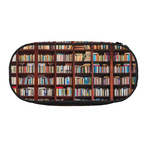 SdetYuia Federmäppchen mit Bücher-Druck, kleines Federmäppchen, Mehrzweck-Federmäppchen, Organizer, tragbare Federmäppchen, mehrfarbig, 8.3"x3.7"x2", Federmäppchen von SdetYuia