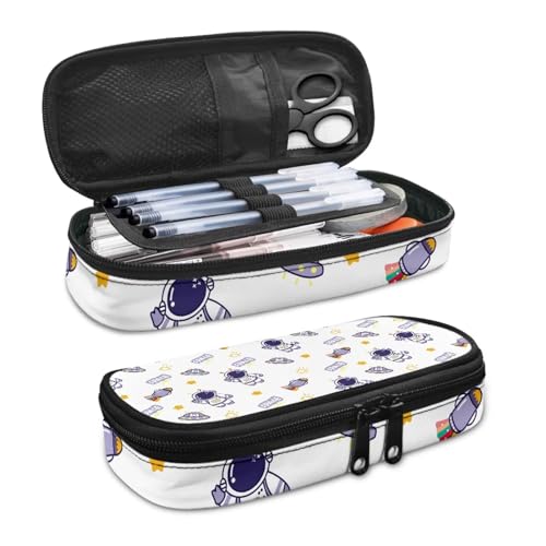 SdetYuia Federmäppchen mit Dinosaurier-Motiv, Schulbedarf, Federmäppchen, Bürobedarf, organisiertes Federmäppchen, ästhetisches Federmäppchen, Ufo, 8.8"x1.7"x4.1", Schulranzen-Set von SdetYuia