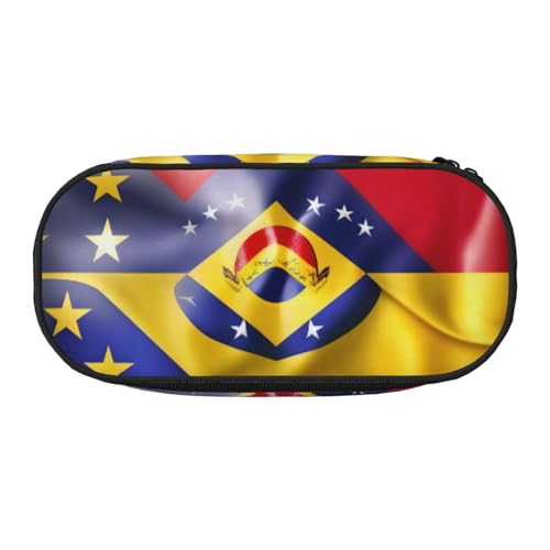 SdetYuia Federmäppchen mit Flagge von Venezuela, kleines Federmäppchen, Mehrzweck-Federmäppchen, Organizer, tragbare Federmäppchen, mehrfarbig, 8.3"x3.7"x2", Federmäppchen von SdetYuia