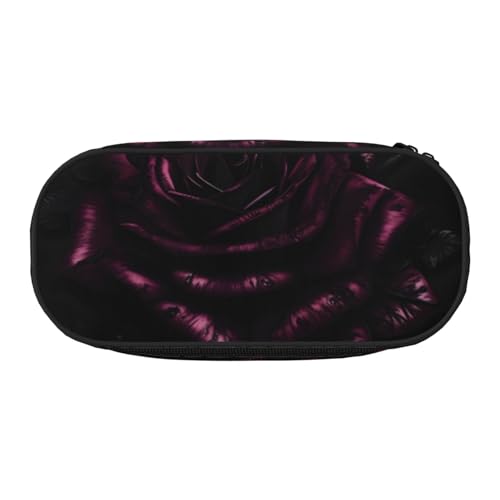 SdetYuia Federmäppchen mit Gothic-Rosen-Druck, kleines Federmäppchen, Mehrzweck-Federmäppchen, Organizer, tragbare Federmäppchen, mehrfarbig, 8.3"x3.7"x2", Federmäppchen von SdetYuia