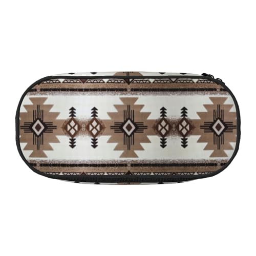 SdetYuia Federmäppchen mit Indianer-Druck, kleines Federmäppchen, Mehrzweck-Federmäppchen, Organizer, tragbare Federmäppchen, mehrfarbig, 8.3"x3.7"x2", Federmäppchen von SdetYuia