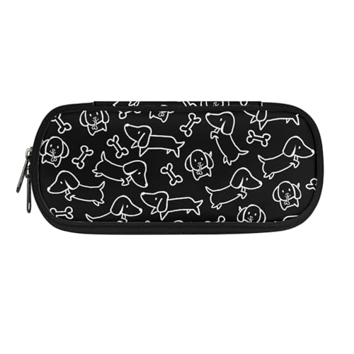 SdetYuia Federmäppchen mit Mops-Motiv und Sonnenblumen-Muster, ästhetisches Stifteetui, Kosmetiktasche, Make-up-Tasche, Schreibwaren-Organizer, Stiftebox mit Reißverschluss, Hundeknochen in Weiß und SdetYuia Federmäppchen mit Mops-Motiv und Sonnenblumen-Muster, ästhetisches Stifteetui, Kosmetiktasche, Make-up-Tasche, Schreibwaren-Organizer, Stiftebox mit Reißverschluss, Hundeknochen in Weiß und von SdetYuia