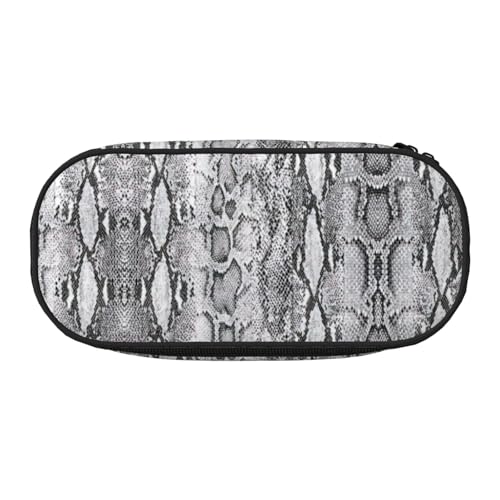 SdetYuia Federmäppchen mit Schlangenhaut-Motiv, Schwarz und Weiß, kleines Federmäppchen, Mehrzweck-Federmäppchen, Organizer, tragbare Federmäppchen, mehrfarbig, 8.3"x3.7"x2", Federmäppchen von SdetYuia