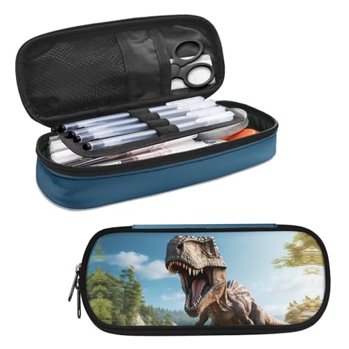 SdetYuia Federmäppchen mit Sonnenblumen-Motiv, ästhetisches Stifteetui mit Reißverschluss, für den Schulanfang, Schreibwaren, Organizer, Büro, Schulbedarf für Jungen und Mädchen, Dinosaurier, von SdetYuia