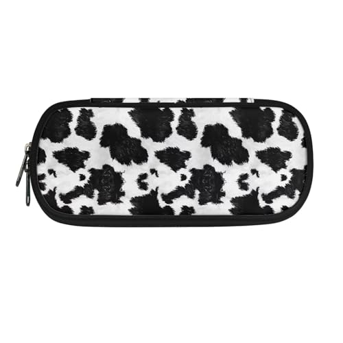 SdetYuia Federmäppchen mit braunem und blauem Druck, großes Fassungsvermögen, großes Federmäppchen, Reißverschluss, Federmäppchen für Jungen, Mädchen, Teenager, Studenten, Schulbedarf, Stiftetasche, von SdetYuia