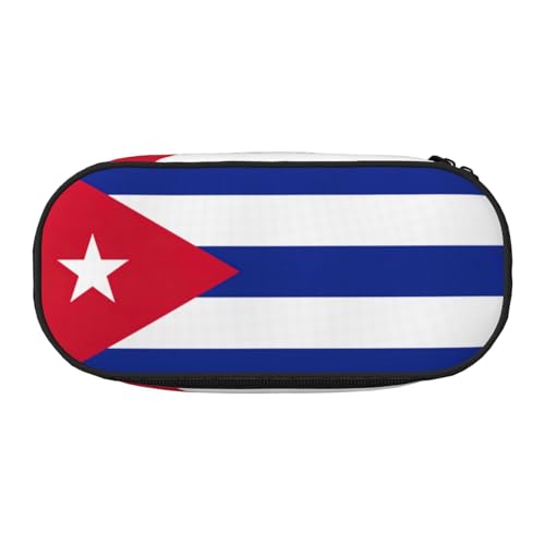 SdetYuia Federmäppchen mit kubanischer Flagge, kleines Federmäppchen, Mehrzweck-Federmäppchen, Organizer, tragbare Federmäppchen, mehrfarbig, 8.3"x3.7"x2", Federmäppchen von SdetYuia