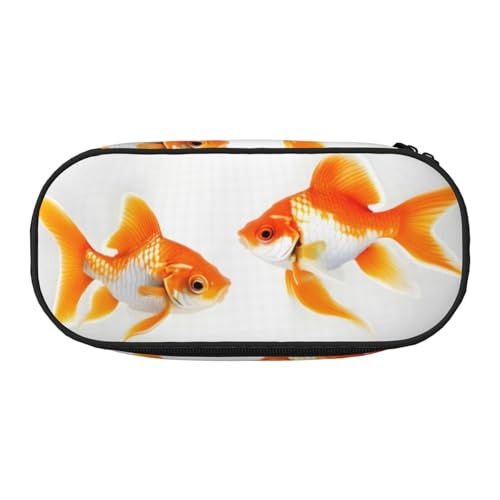 SdetYuia Federmäppchen mit niedlichem Goldfisch-Druck, kleines Federmäppchen, Mehrzweck-Federmäppchen, Organizer, tragbare Federmäppchen, mehrfarbig, 8.3"x3.7"x2", Federmäppchen von SdetYuia