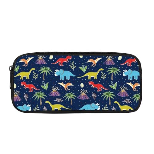 SdetYuia Libellen-Federmäppchen mit Reißverschluss, große Aufbewahrungstasche, Organizer für Büro, Reisen, große Kapazität, Stifthalter, Dinosaurier, 8.3"x3.7"x2", Federmäppchen von SdetYuia