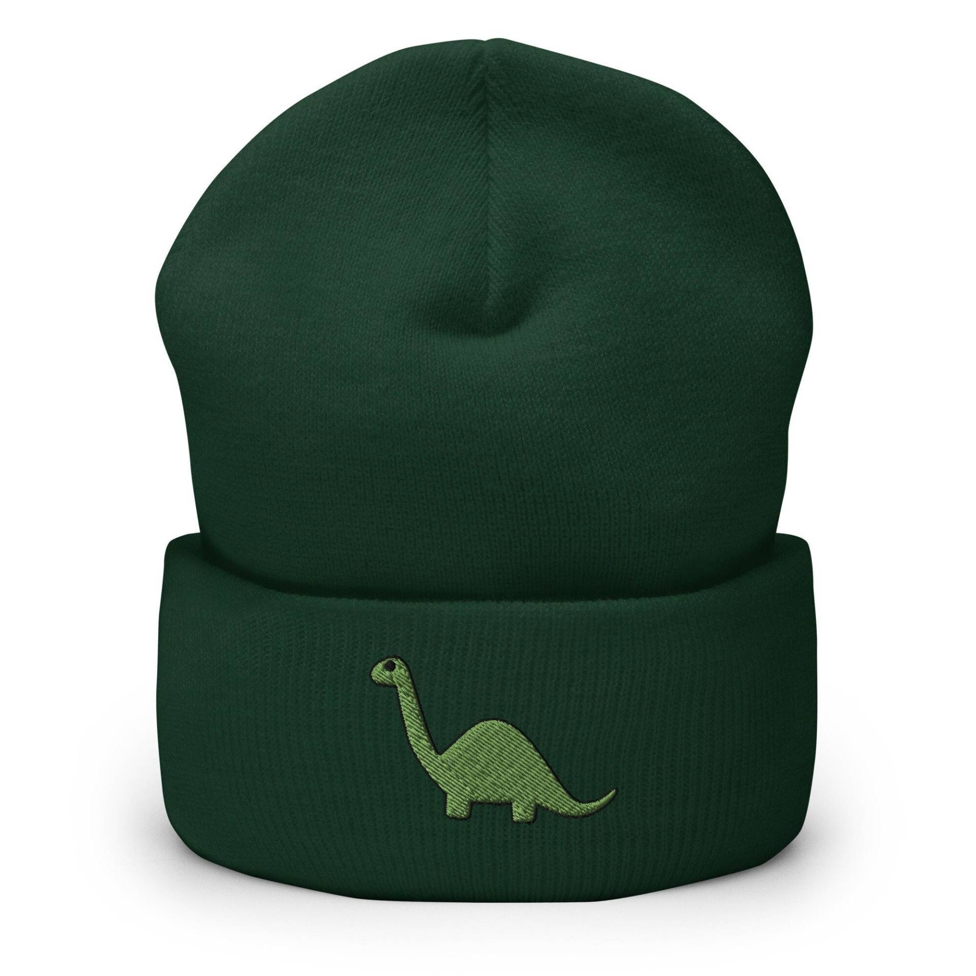 Grüner Dinosaurier Bestickte Beanie Winter Für Männer Und Frauen, Bestickt Auf Bestellung, Stickerei Unisex, Handgemachte Mütze von Sdikhermd