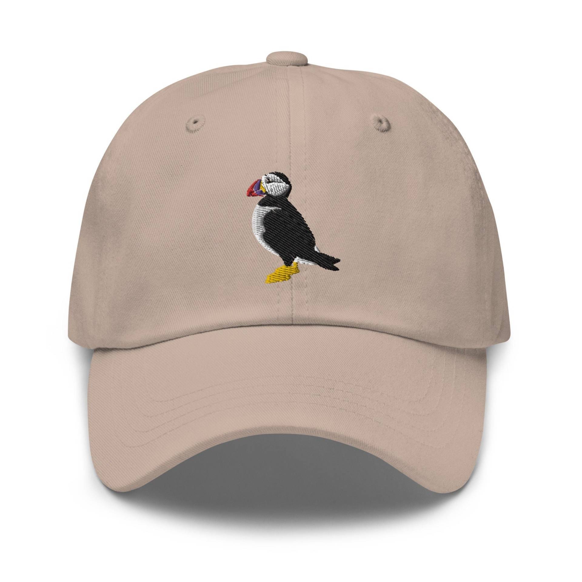 Papageientaucher Vogel Gestickt Dad Hat, Gestickte Frauen Männer Wildlife Baseballmütze, Natur Hut, Liebhaber Geschenk Cap von Sdikhermd