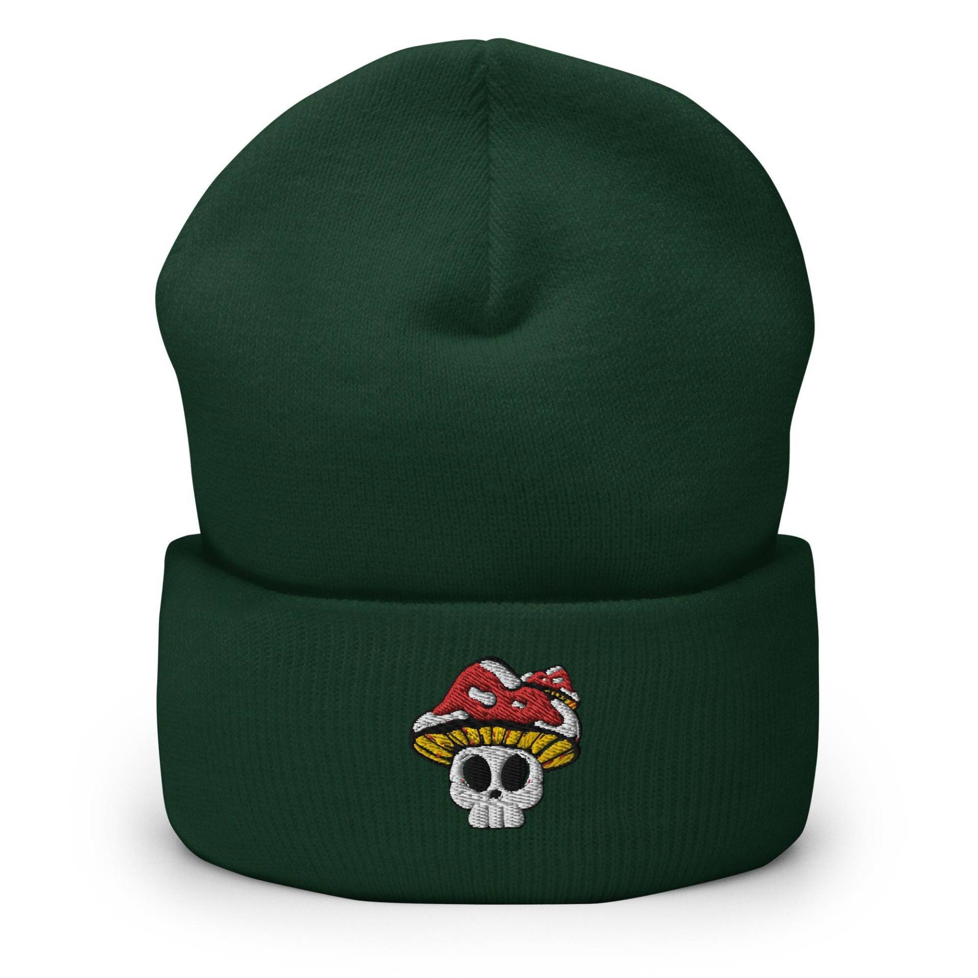 Skully Mushy Pilz Bestickt Beanie Hut, Stickerei Party Männer Frauen Dehnbar Winter Erwachsene, Strick Geschenk, Geschenk von Sdikhermd