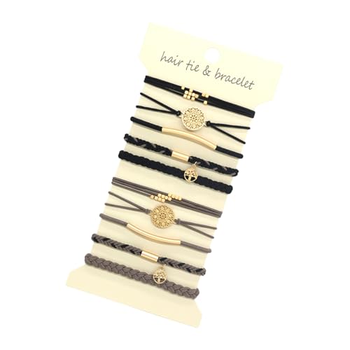 10 Stück geflochtene Haargummis, elastische Haargummis für Damen und Mädchen, modisches Haarseil, Pferdeschwanz-Halter für die meisten Haartypen von Sdsrul