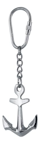 Sea-Club Schlüsselanhänger - Anker Anhänger Messing vernickelt H=11cm Ø=5cm von Sea-Club