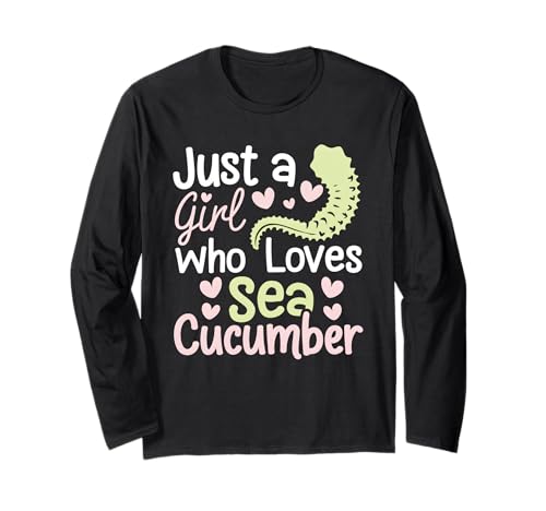 Just A Girl Who Loves Sea Gurke Langarmshirt von Sea Cucumber Design