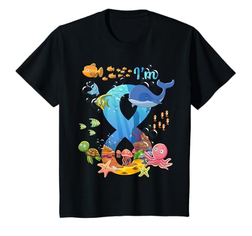 8 Jahre alter Wal Fisch Ozean Thema 8. Geburtstag Junge Mädchen T-Shirt von Sea Fish 8th Birthday Gift