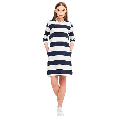 Key West Sea Ranch Damen Kapuzenkleid Ronja gestreift Navy/Pearl - XXL von Sea Ranch