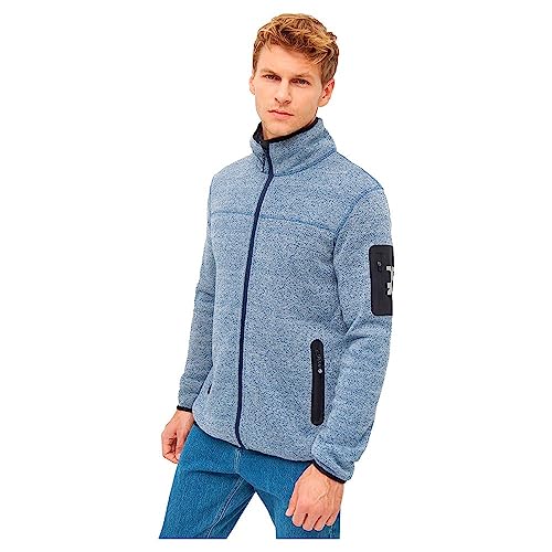 Sea Ranch Herren Jacke Strickfleece Gr.M, Gr.L, Gr.XL, Gr.XXL oder Gr.XXXL, Farbe:Blau Denim, Größe:L von Sea Ranch