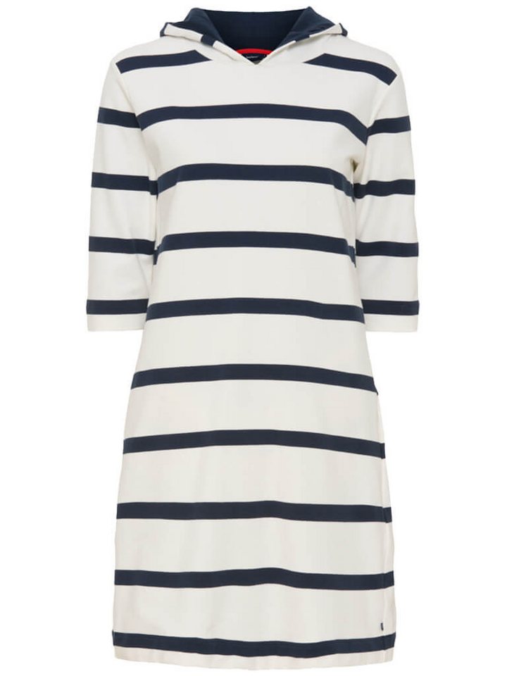 Sea Ranch Shirtkleid Damen Sweatshirt-Kleid Ronja Streifen-Design mit Kapuze und 3/4-Ärmeln von Sea Ranch