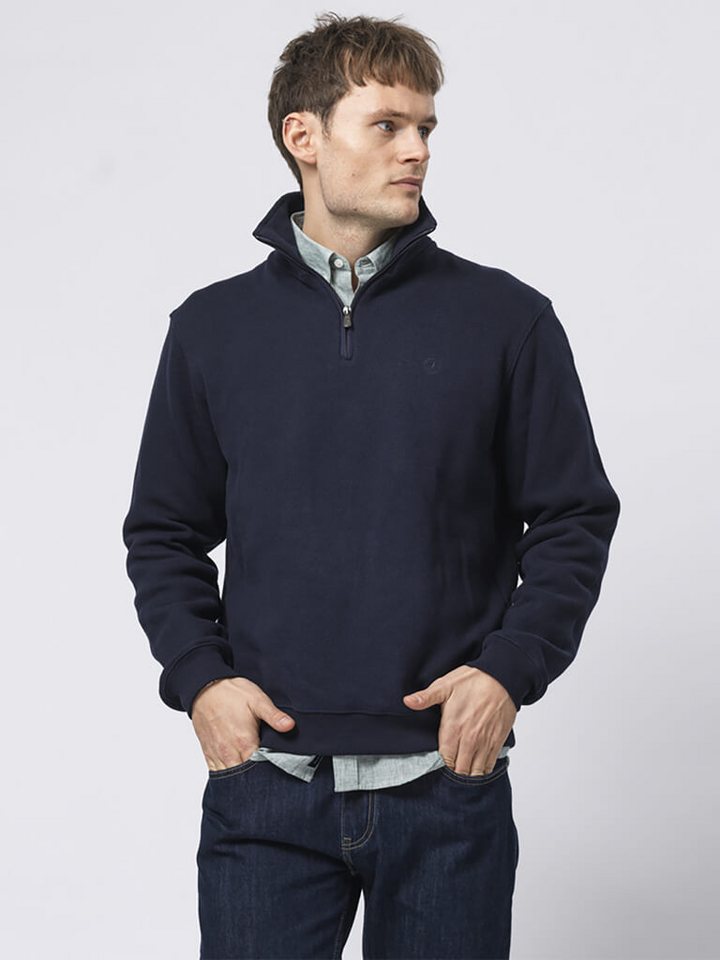 Sea Ranch Troyer Herren Pullover Cromwell Uni - Sweatshirt mit halben Reißverschluss von Sea Ranch