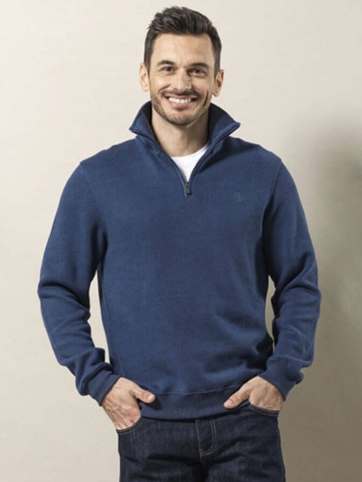 Sea Ranch Troyer Herren Pullover Cromwell Uni - Sweatshirt mit halben Reißverschluss von Sea Ranch