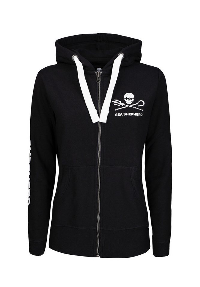Sea Shepherd Sweatjacke Jolly Roger Kapuzenjacke mit Reißverschluss von Sea Shepherd