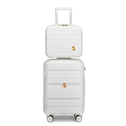 Sea choice Handgepäck Koffer Polypropylene Hartschalenkoffer Trolley Reisekoffer mit TSA-Schloss Beautycase 4 Rollen, 55cm, 32-35 Liter von Sea choice