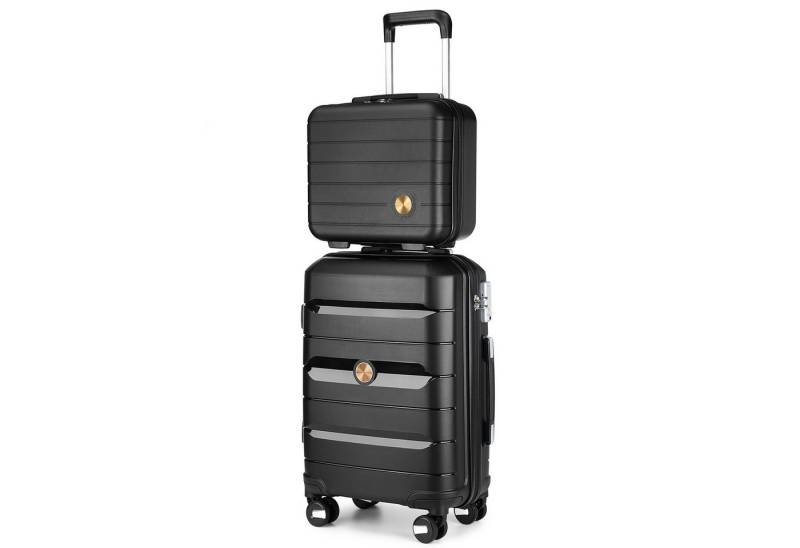 Sea choice Handgepäckkoffer Polypropylene Hartschalenkoffer Trolley Reisekoffer, mit TSA-Schloss Beautycase 4 Rollen, 55cm, 32-35 Liter von Sea choice