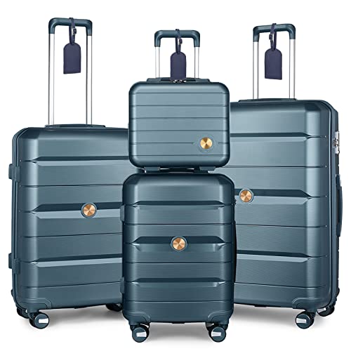 Sea choice Kofferset Handgepäck Hartschalen Trolley Koffer mit Beautycase Leichtgewicht Polypropylene Reisekoffer Sets mit TSA Schloss 4 Doppel-Rollen von Sea choice