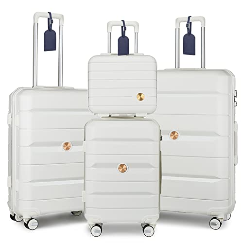 Sea choice Kofferset Handgepäck Hartschalen Trolley Koffer mit Beautycase Leichtgewicht Polypropylene Reisekoffer Sets mit TSA Schloss 4 Doppel-Rollen von Sea choice