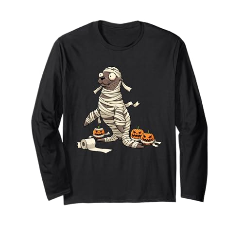Lustiger Seelöwe, Mama, Kürbis, Halloween, Kinder, Herren und Damen Langarmshirt von Sea lion Lovers Cute Halloween Outfits Boy Girl