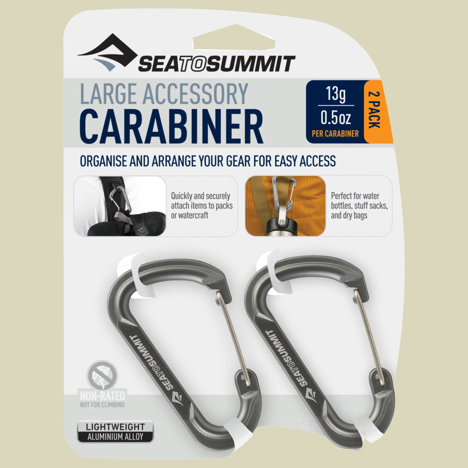 Accessory Carabiner Large Set Set: 2 Stück Farbe: titanium Accessory Carabiner Large Set Set: 2 Stück Farbe: titanium von Sea to Summit